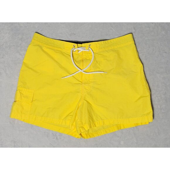 346 Brooks Brothers Yellow 4" Inseam Swim Trunks 70% Cotton 30% Nylon Mens W36 - Picture 1 of 8